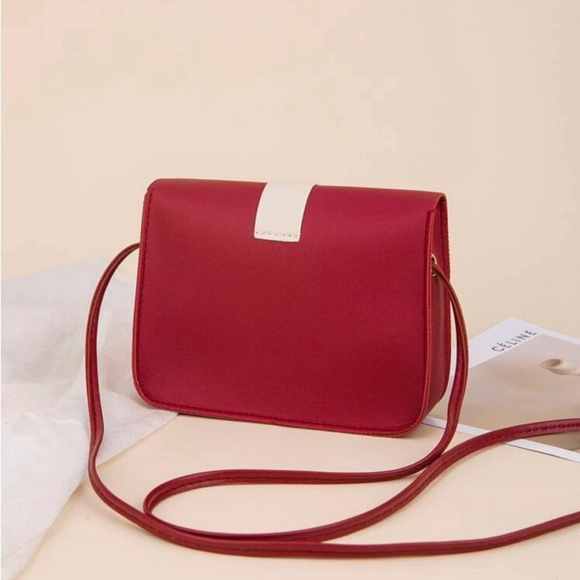 ⚠️Clearance Burgundy Red Mini Color Block Crossbody Bag - Picture 4 of 5
